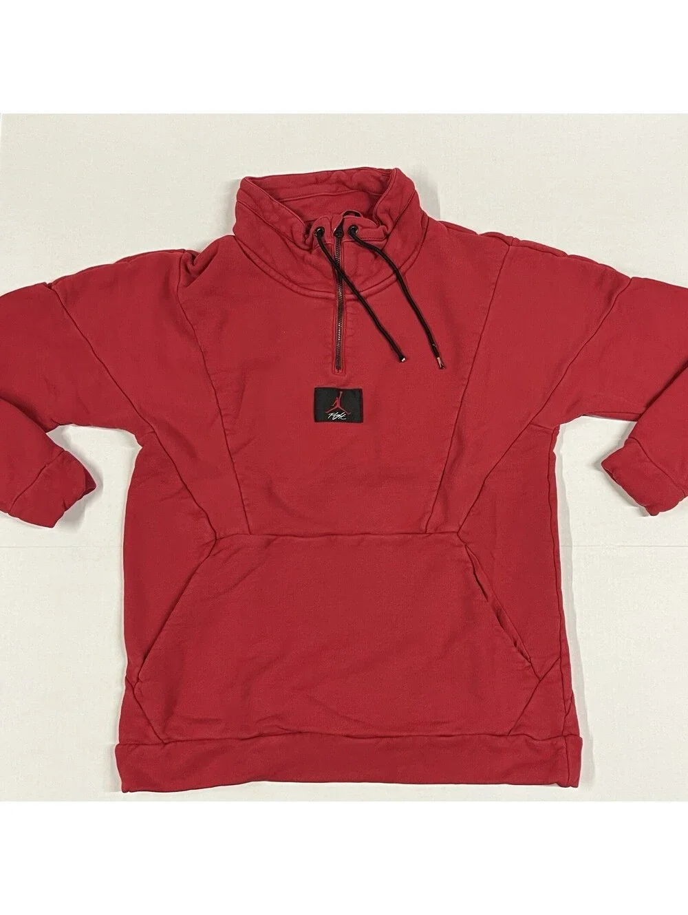 Air Jordan Sweatshirt Men’s Size L Red Flight 1/4 Zip Pullover Style AV2292-687